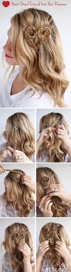 Heart Braided Hairstyle Tutorial: 