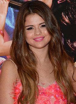 Long Tousled Ombre Layers - Selena Gomez: 
