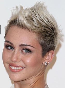 Platinum Spiked Pixie - Miley rocks this platinum pixie.: 