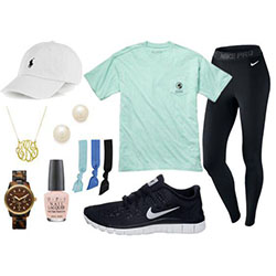 A fashion look from February 2014 featuring t shirts, nike activewear and nike sneakers. Browse and shop related looks.: 