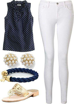 OUTFIT IDEAS FOR WOMAN - LOOK BLU E BIANCO: 