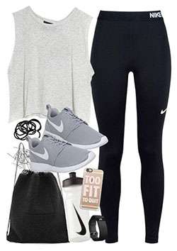 Outfit for the gym with Nike items.: Fitness Model,  Air Jordan,  Polyvore outfits,  Mink Pink  