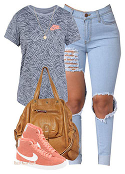This outfit featuring NIKE, New Look and Laura Lee: Sports shoes,  Polyvore outfits  