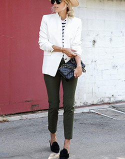 SLIM CROPPED PANTS + T-SHIRT + BLAZER: Blazer  