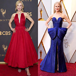 Red or Blue? Celebrity inspired outfit for special occasions..,: 