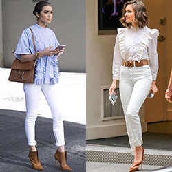Street style lookbook, Who else just loves her style? #CelebrityFashion: Street Style,  Slim-Fit Pants,  Celebrity Fashion,  Olivia Culpo  