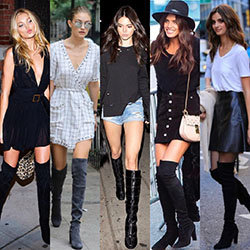 Models wearing high boots, Which one is your fave? Street Style Ideas of Celebrities!: Street Style,  winter outfits,  Boot Outfits,  Plus-Size Model,  Celebrity Fashion,  Chap boot  