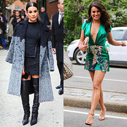 Celebrity Fashion Outfit ideas @leamichele - Summer & Winter Outfit: winter outfits,  Lea Michele,  Celebrity Fashion,  Wardrobe malfunction  