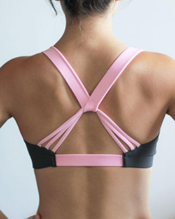 Pink and Grey Lotus sports bra. This sports bra is SO comfortable!!: 