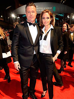 Brad Pitt and Angelina Jolie Wearing Matching Outfit At An Event - #Matching Couple Outfit: 