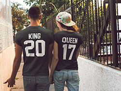 Matching King And Queen T-Shirts - Cute & Classy Matching Outfits For Couples: 