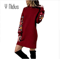 Y Nidus Winter Warm Dresses Women Mini Dress Elegant: 