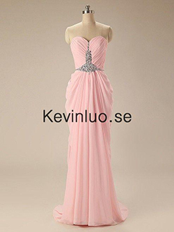 Älskling Strand Rosa Chiffon Klänningar Stora Storlekar: Chiffon dresses  