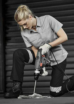 SYZMIK Women’s Lightweight Tradie Shirt - Short Sleeve ZWL120: shirts  