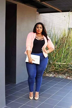 Black girl Plus Size Fashion - Best plus size outfits for summer: black girls jeans outfit,  Plus size outfit,  Black Girl Plus Size Outfit  