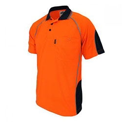 DNC WORKWEAR Hi-Vis Semicircle-Piping Polo 3569: 