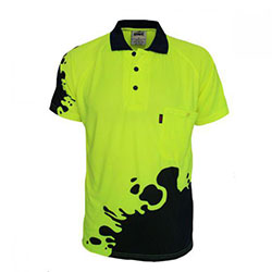 DNS WORKWEAR Hi Vis Sublimated Blot Polo 3567: 