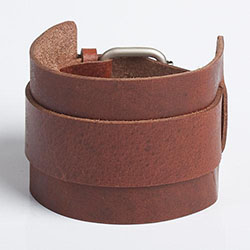 UNCLEAN CHARISMA | Brown or Tan Leather Wristband: 