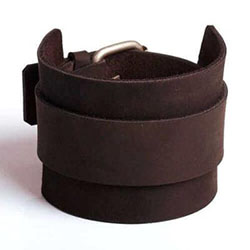 UNCLEAN CHARISMA: brown leather wristband,  tan leather wristband,  Brown or Tan Leather  