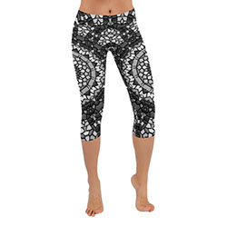 Monochrome Low Rise Capri Leggings (Invisible Stitch) (Model L08): 