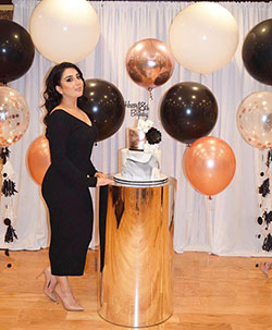 Happiest 18th birthday to beautiful Erin Ashley.amiryan balloons and cake topper...: party outfits  