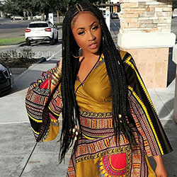 Fulani Braids Hairstyle. Black Girl Alicia Keys, Box braids: Afro-Textured Hair,  African hairstyles,  Black Hairstyles,  Fula people  