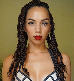 Black Girl Crochet braids, Afro-textured hair: Box braids,  African hairstyles,  Mohawk hairstyle,  Black Hairstyles  