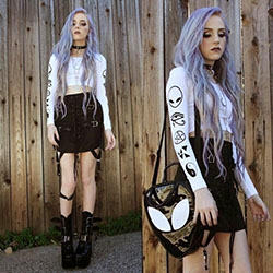 Street Style Gotich Outfit Ideas: Punk fashion,  Goth subculture,  Gothic fashion,  Goth dress outfits,  fashioninsta,  Soft grunge  