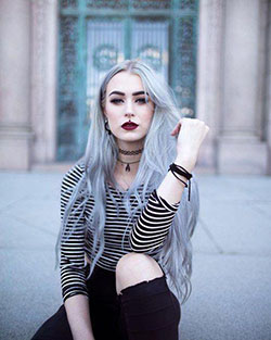 Cute Gothic Street Style Ideas: Punk rock,  Gothic fashion,  Goth dress outfits,  Soft grunge,  Blue hair  