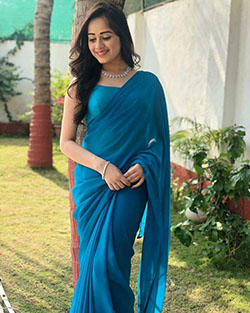 Party Wear Blue Color Soft Silk Saree with Blouse: Lifestyle,  FASHION,  Saree,  Womens clothing  