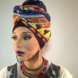 Black Girls Head tie - turban, scarf, africa, dress: 
