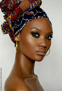 African American woman. Black Girls Head tie, SLY/SCARF TURBAN: 