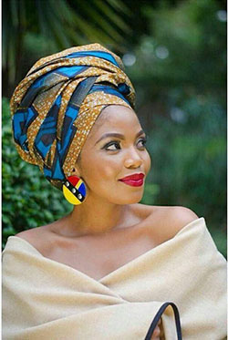 South African women. Black Girls Head tie, South Africa: 