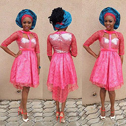 Aso Ebi Styles. Black Girls Aso ebi, Ebi Styles: party outfits,  Aso ebi,  Ankara Dresses,  Short Dresses  