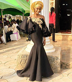 Vestido De Festa. Black Girls Evening gown, Party dress: party outfits,  Aso ebi,  Ankara Dresses  