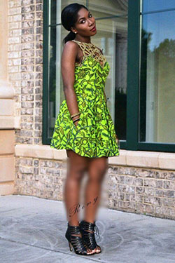 African wax prints. Black Girls African Dress, BLOCK DRESS: 