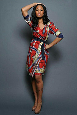 African wax prints. Black Girls Wrap dress, African Dress: 