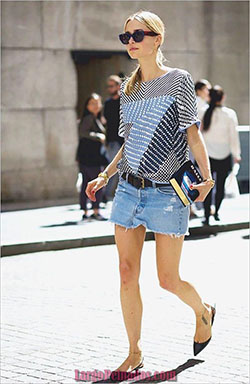 MINI SAIA JEANS. Casual outfits Denim skirt, Street fashion: Girls Work Outfit,  Jeans Outfit  