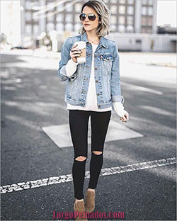 Denim jacket outfit. Black Girls Jean jacket, Winter clothing: Slim-Fit Pants,  winter outfits,  Denim jacket,  Black Girl Casual Outfit,  Boxy Jacket  