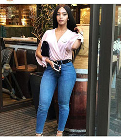 Black Girls Casual wear, Jeans Fashion: Slim-Fit Pants,  Black Girl Casual Outfit  