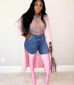 Black Girls Pink M - waist, jeans, denim, leggings: 