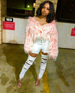 Black Girls Casual wear, Fur clothing: 