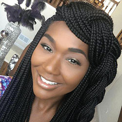 Black Girl Box braids, Black hair: Afro-Textured Hair,  Hairstyle Ideas,  Crochet braids,  African hairstyles,  Black Hairstyles  