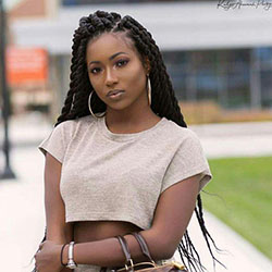 Black Girl Long hair, Afro-textured hair: Plus-Size Model,  Box braids,  Cute Black Girls  