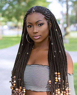 Black Girl Box braids, Fula people: Crochet braids,  African hairstyles,  Black Hairstyles,  Fulani Braids  