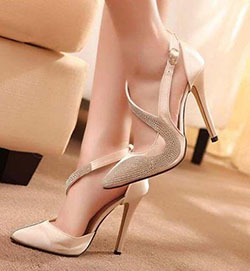 A sexy party shoes with shining crystal, cross strap design, sexy pointed head: High-Heeled Shoe,  Court shoe,  Stiletto heel,  High Heel Ideas,  Best Stilettos Ideas,  Peep-Toe Shoe  