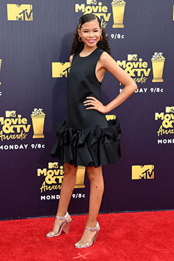 All The Best Looks From The 2018 MTV Movie Awards: Stock photography,  Red Carpet Dresses,  Getty Images,  Storm Reid Red Carpet Fashion,  Camila Mendes,  Elisabetta Franchi  