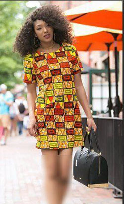 African wax prints. Black Girls ASHANIS COLLECTION, Shift Dress: 