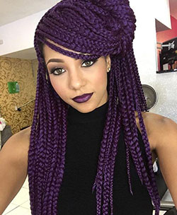 Black Girl Box braids, Synthetic dreads: Afro-Textured Hair,  Long hair,  Box braids,  African hairstyles,  Black Hairstyles  