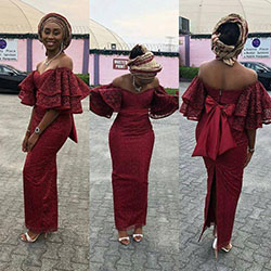 Black Girls Aso ebi, Cape dress: 